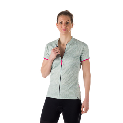 Bequemes Damen-Radsport-T-Shirt mit DIKA-Aufdruck, weiß